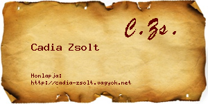 Cadia Zsolt névjegykártya